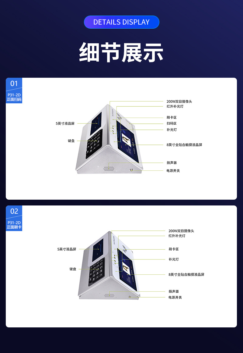 消費設備細節尺寸展示
